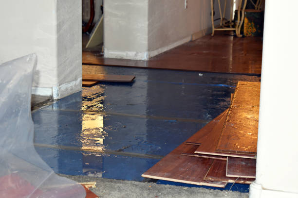 Professional Flood Damage Restoration technician working in Post, OR